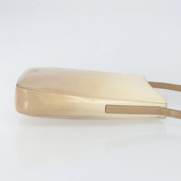 PRADA Shoulder Bag Patent leather Beige Auth ti3531 - Picture 6 of 16